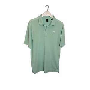 Dunning Golf mint green  chest logo polo shirt - XL